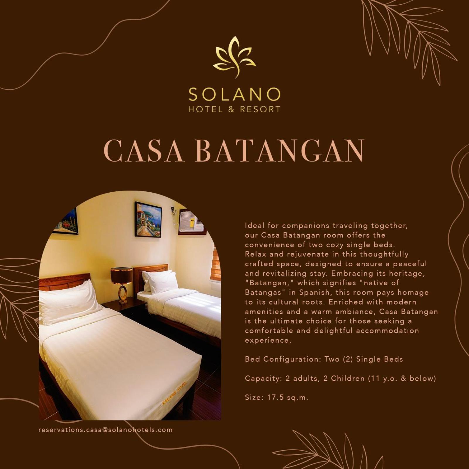 Solano Hotel & Resort At Casa Ysabel Lipa City Exterior foto